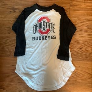Ohio State Shirt with 3/4 length sleeves